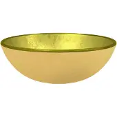 vidaXL Wasbak 35x12 cm gehard glas goudkleurig