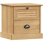vidaXL Nachtkastje VIGO 42x35x42 cm massief grenenhout