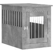 vidaXL Hondenkennel in meubelstijl, betonkleur, 55x75x65 cm, van houtvezel
