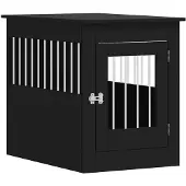 vidaXL Hondenkennel in meubelstijl, zwart, 55x80x68 cm, van houtvezel