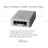 Cisco Business 145AC - Accesspoint - Wi-Fi 5 - 2,4 GHz, 5 GHz - Geschikt voor wandmontage