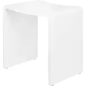 Saqu Spa Deluxe solid surface kruk 40x30x42,5cm mat wit