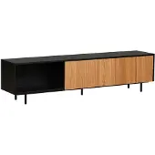 Livin24 Tv-meubel Ray zwart/blank eiken 180 cm