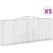 vidaXL Schanskorven 5 st gewelfd 400x50x160/180 cm ijzer