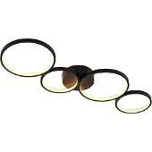 LINDBY Plafondlamp , Evengeline, Zwart, Woonkamer, Metaal, Modern