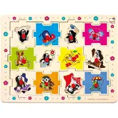 Bino Vormenpuzzel Little Mole Junior 30 X 23 Cm Hout 24-delig