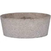 vidaXL Gootsteen Ø40x15 cm marmer grijs