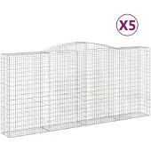vidaXL Schanskorven 5 st gewelfd 400x50x180/200 cm ijzer