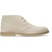 Manfield Beige suède veterboots | Maat 43