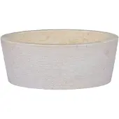 vidaXL Gootsteen Ø40x15 cm marmer crèmekleurig