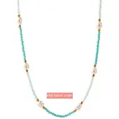 Go Dutch Label Collier pearl en beads Mint