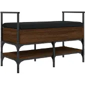 vidaXL Schoenenbank 85,5x42x57,5 cm bewerkt hout bruin eikenkleur