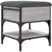 vidaXL Schoenenbank 42x42x45 cm bewerkt hout grijs sonoma eikenkleurig