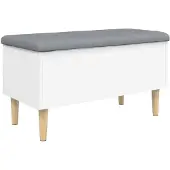 vidaXL Opbergbankje 82x42x46 cm bewerkt hout wit