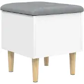 vidaXL Opbergbankje 42x42x46 cm bewerkt hout wit