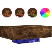 vidaXL Salontafel met LED-verlichting, gerookt eikenhout, 85x55x31 cm