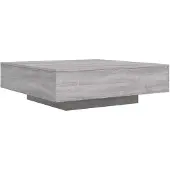 vidaXL Salontafel 100x100x31 cm bewerkt hout grijs sonoma eikenkleurig