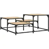 vidaXL Salontafel 87,5x87,5x40 cm bewerkt hout sonoma eikenkleurig