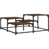 vidaXL Salontafel 87,5x87,5x40 cm bewerkt hout bruin eikenkleur