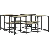DKD Home Decor Salontafel Sonoma-eikenhout, 91x91x40 cm, gemaakt van houtvezel