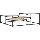vidaXL Salontafel 107x107x40 cm bewerkt hout sonoma eikenkleurig