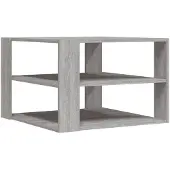 vidaXL Salontafel 58x58x40 cm bewerkt hout grijs sonoma
