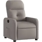 vidaXL Fauteuil verstelbaar stof taupe