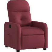 vidaXL Fauteuil verstelbaar stof wijnrood