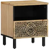 vidaXL Nachtkastje 40x33x46 cm massief mangohout