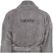 Yoursurprise Dames badjas borduren - Grijs - S/M