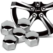 Simoni Racing Wielmoerkapjes - 19mm - Chroom - Set á 20 stuks