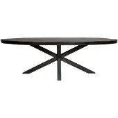 Starfurn Eetkamertafel Denver Zwart Ovaal 210cm
