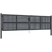 vidaXL Tuinpoort Antraciet 400x75 cm Staal