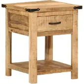 vidaXL Nachtkastje 40x40x50 cm massief mangohout