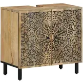 vidaXL Wastafelkast 62x33x58 cm massief mangohout
