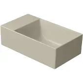Ben Stelvio mat beige fontein met doorslaanbaar kraangat 40x23x12cm