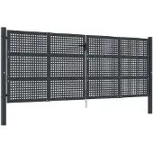 vidaXL Tuinpoort Antraciet 400x150 cm Staal
