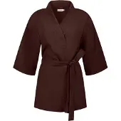 Yumeko Kimono Gewassen Linnen L Rood - Eco, Bio & Fairtrade