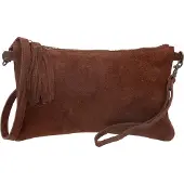 Charm Suède Clutch / Avondtasje Bruin