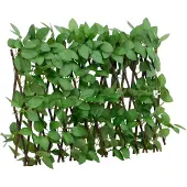 vidaXL Kunstplant klimop op latwerk uittrekbaar 180x30 cm groen
