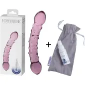 Joyride - Glazen Roze Dildo voor vaginaal en anaal gebruik - Set 18