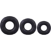 Doc Johnson Dock Johnson - Silicone Cockring Set - Zwart