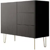 Meubella | Dressoir zwart 97x37x83 cm hotel chique