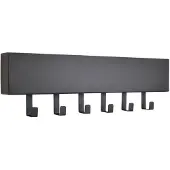 Loft42 Mula Wandkapstok - 61x19x6 - Zwart metaal - 6 haken