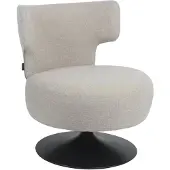 Livin24 Fauteuil Metro draaibaar linnen taupe