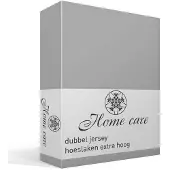 Home Care Dubbel Geweven Hoeslaken Grijs Home Care -190/200 x 200/230 cm