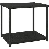vidaXL Bijzettafel 55x45x49 cm poly rattan zwart
