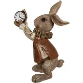 Clayre & Eef Beeld Konijn 13 cm Bruin Polyresin Bruin