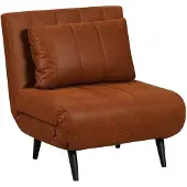 Livin24 Slaapfauteuil Hanna cognac eco-leer