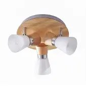 LINDBY Plafondlamp , Vivica, dimbare, Hout, Woonkamer, Hout, Scandinavisch